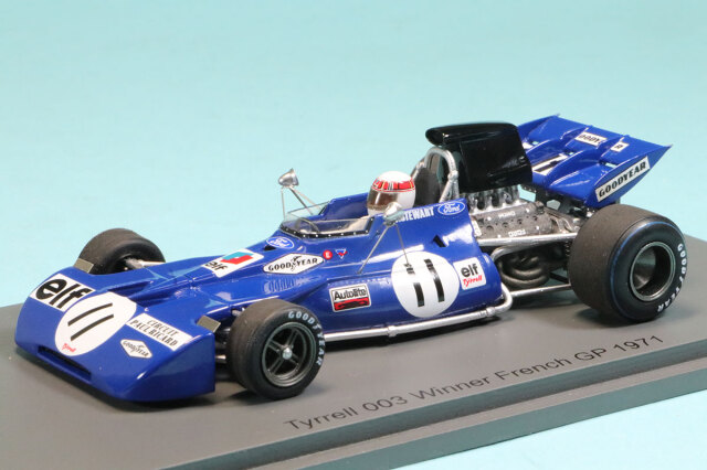 スパーク 1/43 ティレル 003 フランスGP 1971 Winner J.スチュアート　S7232