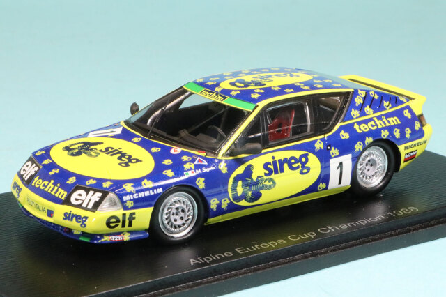 スパーク 1/43 アルピーヌ V6 ターボ ヨーロッパカップ 1988 チャンピオン No.1　S7333