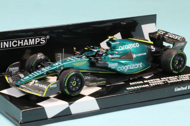 ミニチャンプス 1/43 アストン マーティン AMR22 シンガポールGP 2022 セバスチャン ベッテル 　417221705