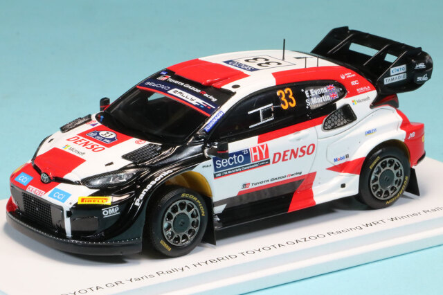 スパーク 1/43 トヨタ GR ヤリス WRC フィンランド ラリー 2023 No.33 E.エヴァンス ウィナー 　S6736