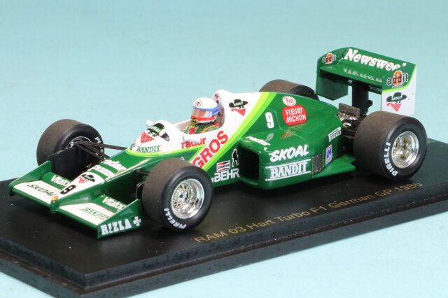 レースランド特注スパーク 1/43  RAM 03 ハート ドイツGP  1985 M.ウィンケルホック　RS1776
