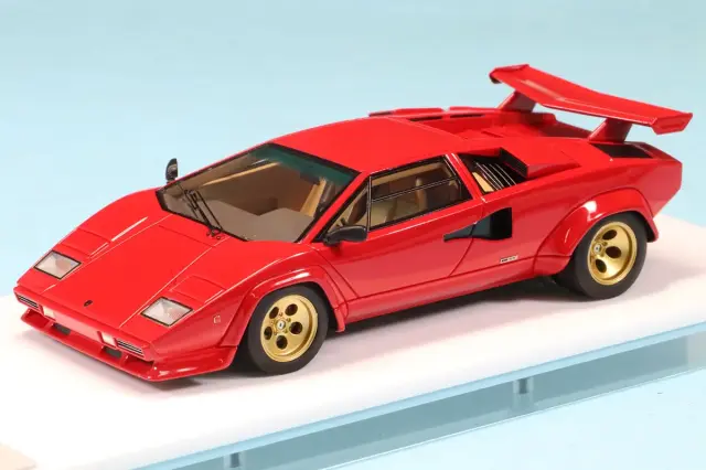 アイドロン 1/43 ランボルギーニ カウンタック LP400S 1980 リアウィング レッド (タンインテリア)　EM432M