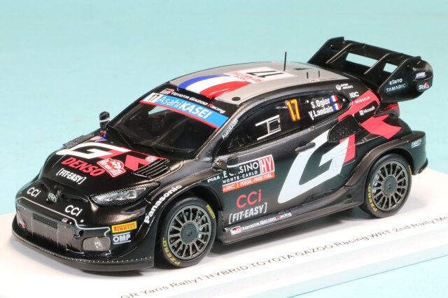 スパーク 1/43 トヨタ GR ヤリス ラリー1 モンテカルロ 2024 No.17 S.オジェ 2nd.　 S6852