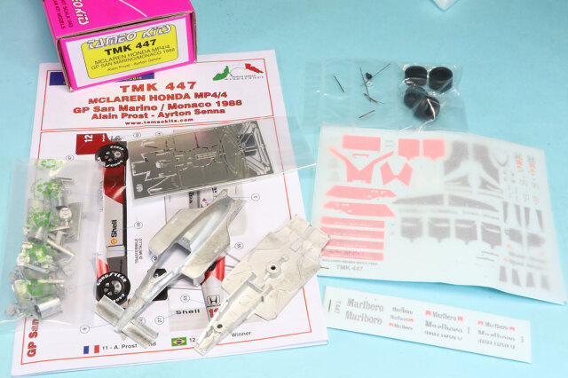 タメオ 1/43 メタルキット マクラーレン MP4/4 サンマリノ／モナコ GP 1988 A.プロスト A.セナ　TMK447