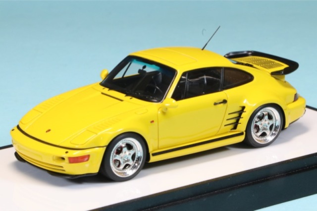 ヴィジョン 1 43 ポルシェ 911 964 ターボ S エクスクルーシブ フラットノーズ 1994 日本仕様 スピードイエロー ブラックインテリア Vm161e
