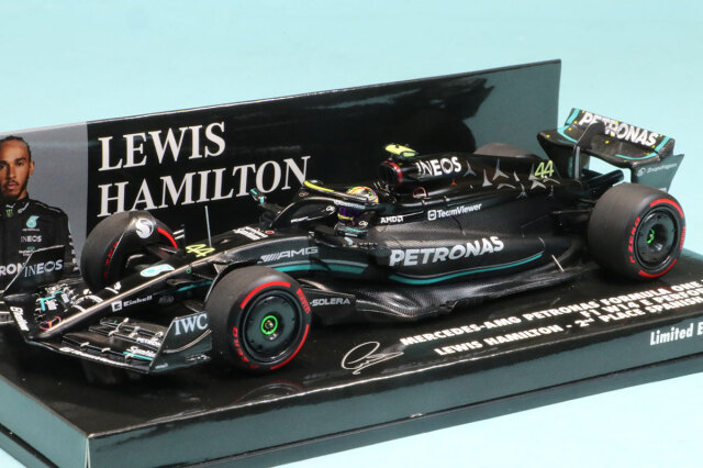 ミニチャンプス 1/43 メルセデス-AMG ペトロナス W14スペインGP 2023 L.ハミルトン 2位　417230844