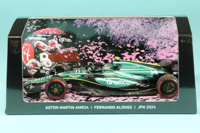 SEVEN COLLECTION特注スパーク 1/43 アストンマーチン AMR24 日本GP  2024 F.アロンソ “SAMURAI MEETS SAKURA”　NKN05