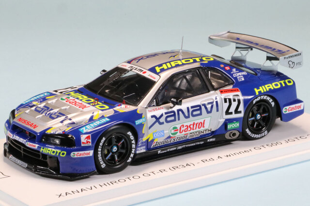 スパーク 1/43 ザナヴィ ヒロト ニッサン スカイライン GT-R R34 JGTC 2001 No.22　SJ168
