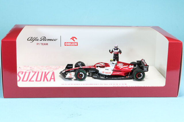 海外ショップ特注スパーク 1/43 アルファロメオ C42 日本GP 2022 周冠宇 ファーステストラップ レインタイヤ仕様　SP468