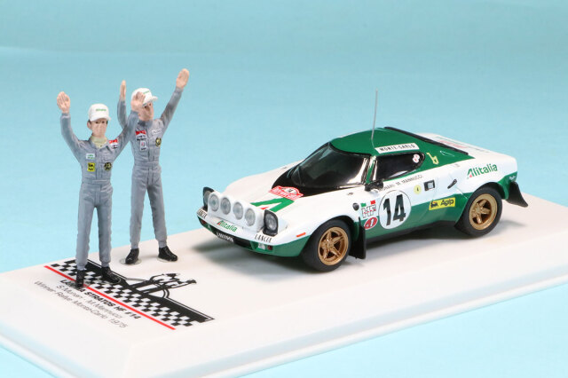 イクソ 1/43 ランチア ストラトス HF 1975 モンテカルロラリー ウィナー No.14 S.Munari/M.Mannucci フィギュア付　SPRM00175