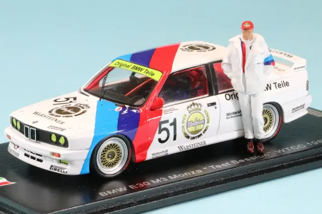 スパーク 1/43 BMW M3 E30 WTCC モンツァ テストセッション 1987 No.51 フィギュア付き　SI020