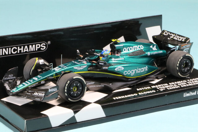 ミニチャンプス 1/43 アストンマーチン AMR23 F.アロンソ サウジアラビアGP 2023 3位入賞　417230214