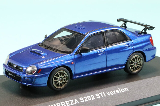 京商 1/43 スバル インプレッサ S202 ブルー 限定500個　KSR43118BL