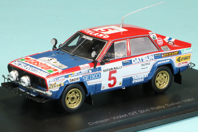 スパーク 1/43 ダットサン バイオレット GT サファリ ラリー 1981 No.5 2nd.　S7772