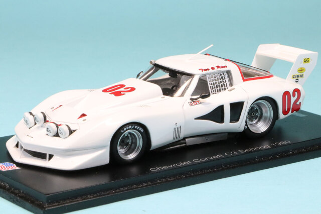 スパーク 1/43 シボレー コルベット C3 セブリング 12h 1980 No.02　US178