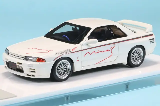 アイドロン 1/43 マインズ スカイライン GT-R (BNR32) N1 ホワイト (BBS LM Evolution ホイール)　EM644A