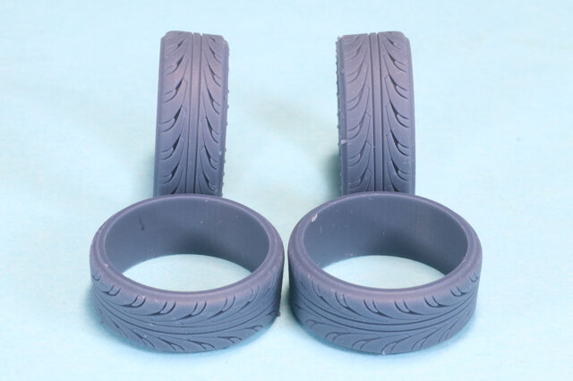 ケイSTYLE! 1/24 3Dプリントパーツ 17インチ テーパータイヤ