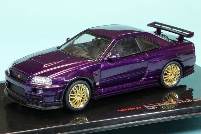 イクソ 1/43 ニッサン スカイライン GT-R R34 2002 メタリックパープル　CLC526N