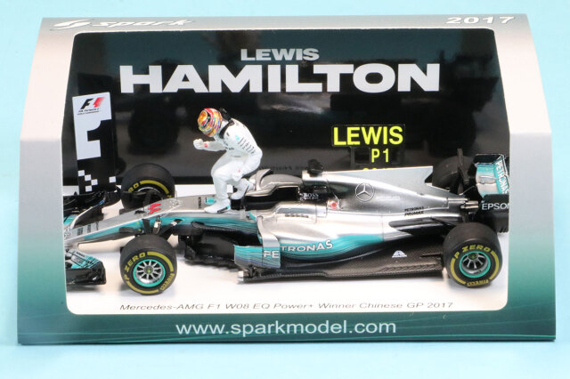海外ショップ特注スパーク 1/43 メルセデス AMG W08 中国GP  2017 L.ハミルトン ウィナー 　RW02
