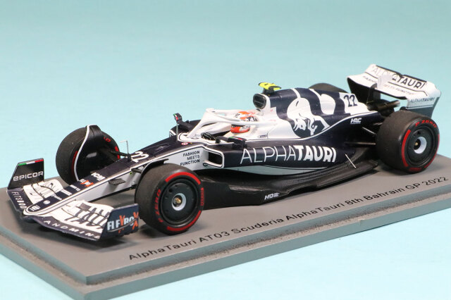 [返品交換対象外品]　スパーク 1/43 スクーデリア アルファタウリ AT03 バーレーンGP 2022 8th 角田裕毅　S8527