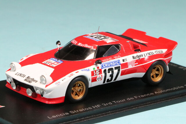 スパーク 1/43 ランチア ストラトス HF ツール ド フランス オートモービル 1974 3rd No.137 デカール加工品　SF157s