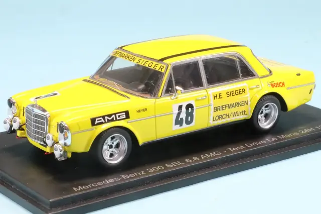 スパーク 1/43 メルセデスベンツ 300 SEL 6.8 AMG ルマン 1972 テスト No.48　S5893