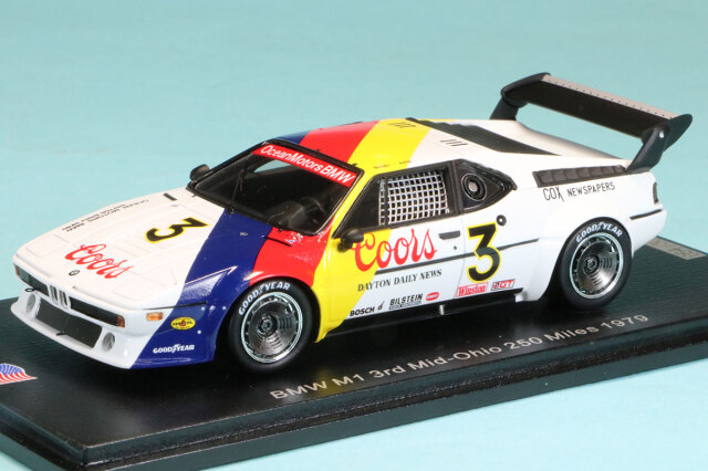 スパーク 1/43 BMW M1 ミッドオハイヨ 250マイル 1979 No.3　US305