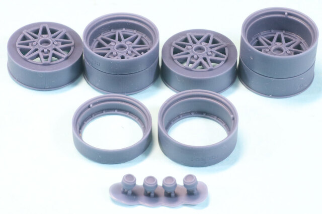 ケイSTYLE! 1/24 14インチ 8本スポークホイールセット トヨタ