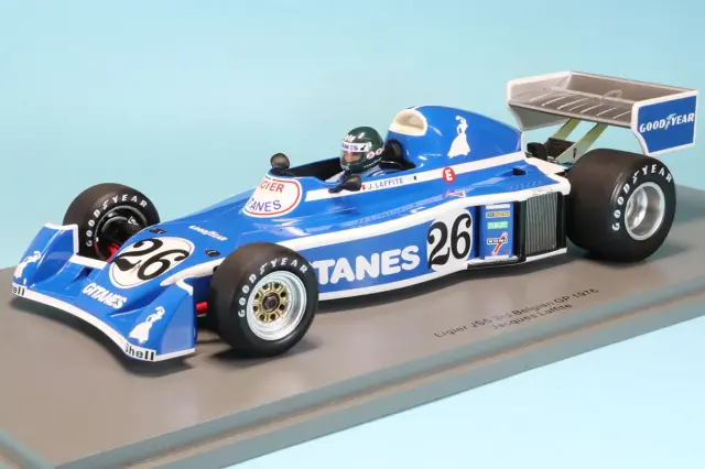 スパーク 1/18 リジェ JS5 ベルギーGP 1976 J.ラフィット ケース付き デカール加工品　18S711S