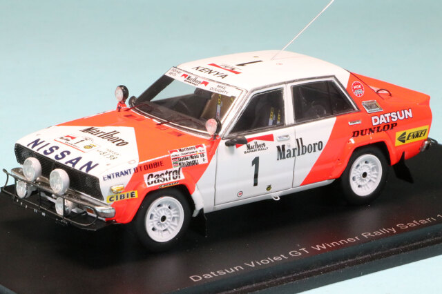 スパーク 1/43 ダットサン ヴァイオレット GT サファリラリー 1982 Winner No.1 デカール加工品　S7770S
