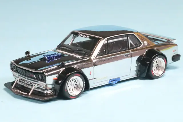 ポップレース 1/64 日産 スカイライン V8 ドリフト ハコスカ シルバー ポップレース 1/64 日産 スカイライン V8 ドリフト ハコスカ