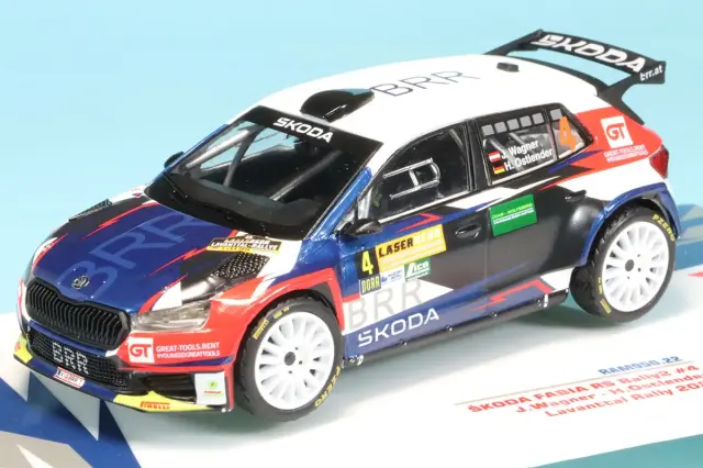 イクソ 1/43 シュコダ ファビア RS ラリー2 ラヴァントタール 2024 No.4　ラヴァントタール