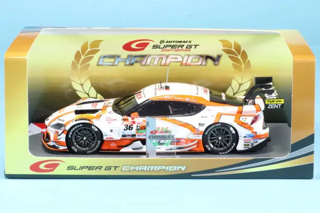 スパーク 1/43 au トムス トヨタ GR スープラ  No.36 TGR TEAM au TOM'S スーパーGT GT500 2024 坪井翔 山下健太 GT500 チャンピオン チャンピオンボード付き 　43SGT2024