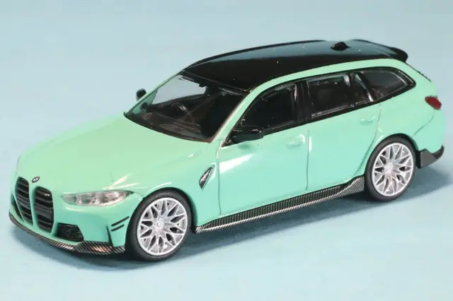 MINI-GT 1/64 BMW M3 Mパフォーマンス ツーリング ミントグリーン(右ハンドル)　MGT00897-R