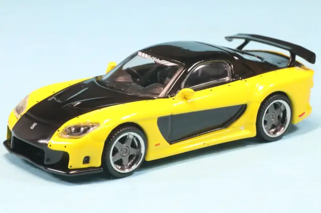 ターマックワークス 1/64 ヴェルサイド マツダ RX-7 フォーチューン7 イエロー/ブラック　T64G-075-YE