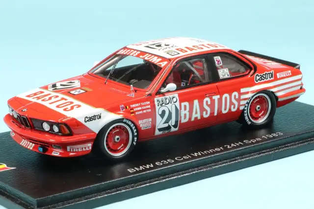 スパーク 1/43  BMW 635 CSi No.21 1983 スパ 24h ウィナー T. タッサン／A. ハーネ／H. ハイヤー　43SPA1983DC