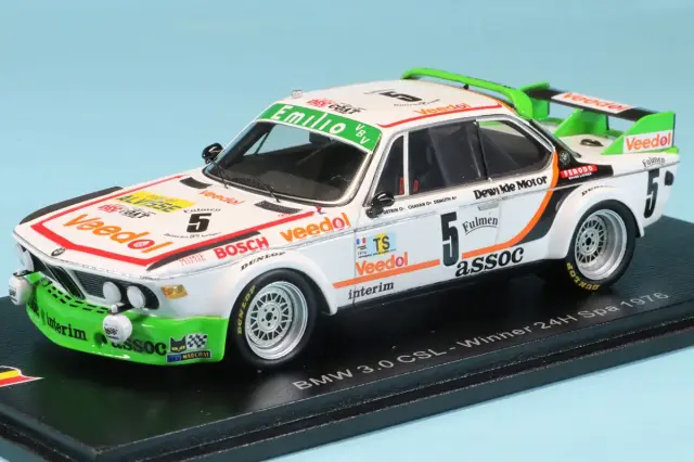 スパーク 1/43  BMW 3.0 CSL No.5 1976 スパ 24h ウィナー "シャヴァン"／J.M. デトラン／N. デムス　43SPA1976