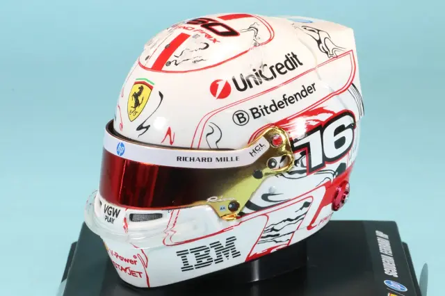 スパーク/ルックスマート 1/5 ヘルメット C.ルクレール 日本GP 2025 　LSHEL012