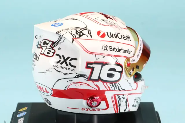 日本未発売　ビッグスケールF1コレクション　ルクレール　1/5 ヘルメット 予約] ルックスマート 1/5 ヘルメット C.ルクレール イタリアGP