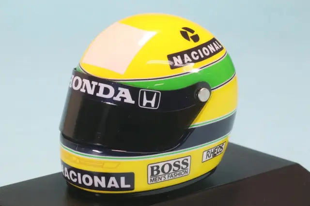 ミニチャンプス 1/8 ヘルメット A.セナ 1990 ワールド