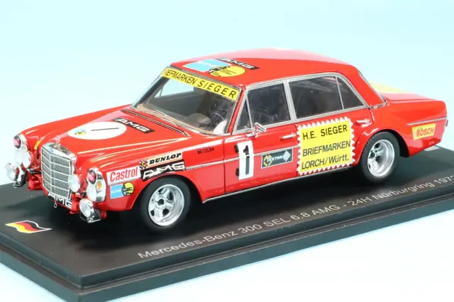 スパーク 1/43 メルセデスベンツ 300 SEL 6.8 AMG ニュル 24h 1972 No.1　SG940
