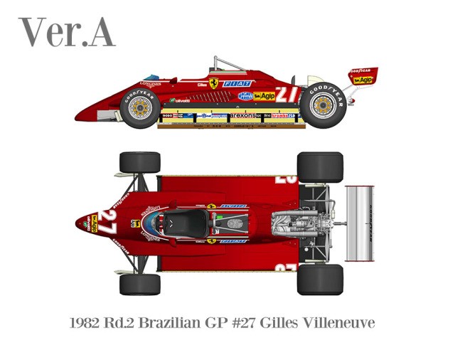 [取り寄せ] モデルファクトリーヒロ 1/43 フルディティールメタルキット フェラーリ 126 C2 Ver.A ブラジルGP 1982　K765