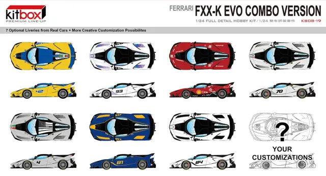 予約] KITBOX / PZYmodel 1/24 レジンキット フェラーリ FXX-K Evo