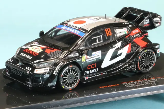 イクソ 1/43 トヨタ GRヤリス ラリー1 ラリージャパン 2025 No.18 T 勝田 / A ジョンストン　KBSP26001B
