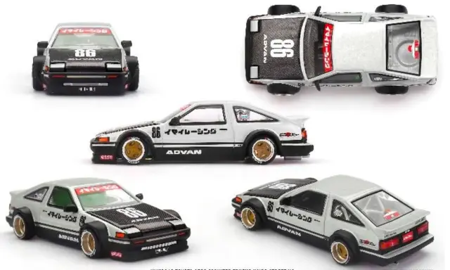 [予約] MINI-GT 1/64 トヨタ AE86 スプリンタートレノ Kaido Street V2（右ハンドル）　KHMG218