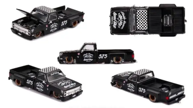 [予約] MINI-GT 1/64 シボレー シルバラード デュアル ホット ロッド V1 (左ハンドル)　KHMG236