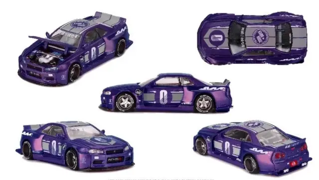 [予約] MINI-GT 1/64 ニッサン スカイライン GT-R R34 カイドウレーシングファクトリー V2 (右ハンドル)　KHMG240