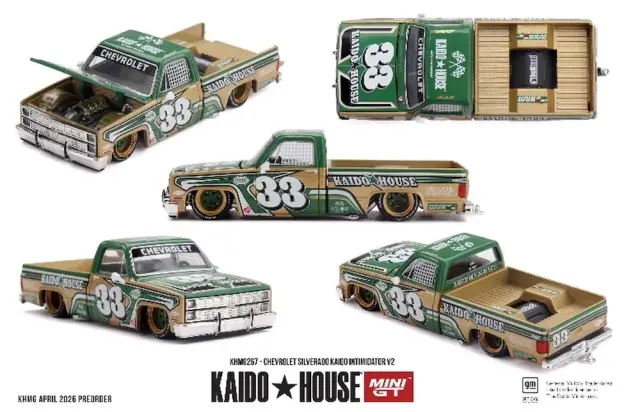 [予約] MINI GT 1/64 シボレー シルバラード KAIDO インティミデーター V2 (左ハンドル)　KHMG267