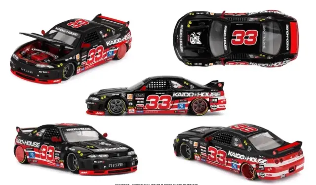 [予約] MINI GT 1/64 ニッサン スカイライン GT-R R33 ブラックカイドウキャット (右ハンドル) KHMG276