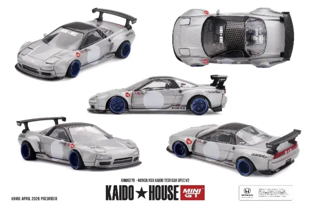 [予約] MINI GT 1/64 ホンダ NSX 海道テストカー スペック. V2 (左ハンドル)　KHMG279